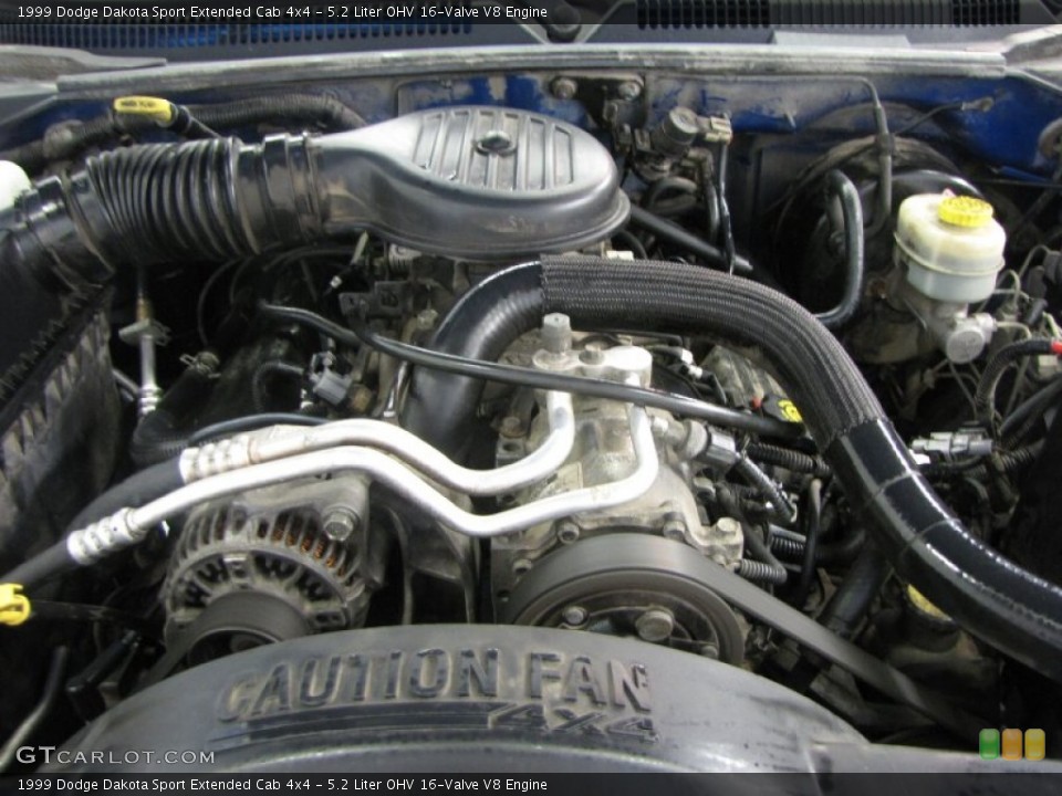 5.2 Liter OHV 16-Valve V8 Engine for the 1999 Dodge Dakota #50780454