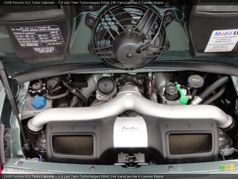 3.6 Liter Twin-Turbocharged DOHC 24V VarioCam Flat 6 Cylinder Engine for the 2008 Porsche 911 #50785149