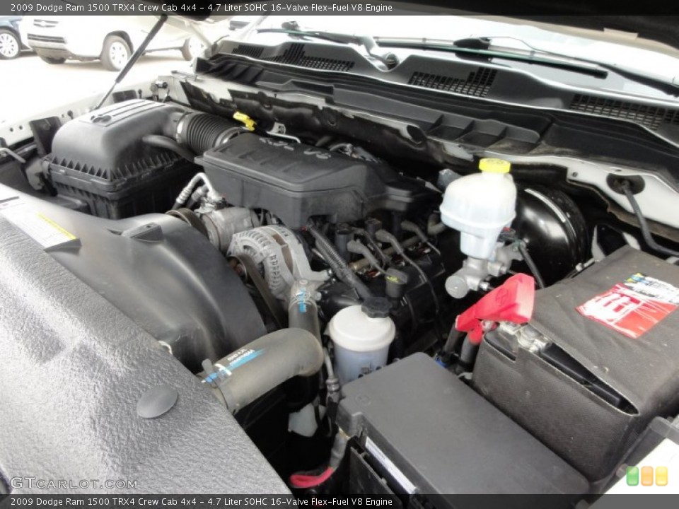4.7 Liter SOHC 16-Valve Flex-Fuel V8 Engine for the 2009 Dodge Ram 1500 #50789919