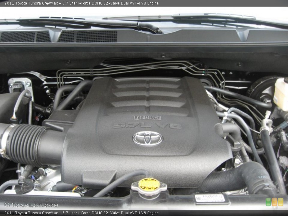 5.7 Liter i-Force DOHC 32-Valve Dual VVT-i V8 2011 Toyota Tundra Engine