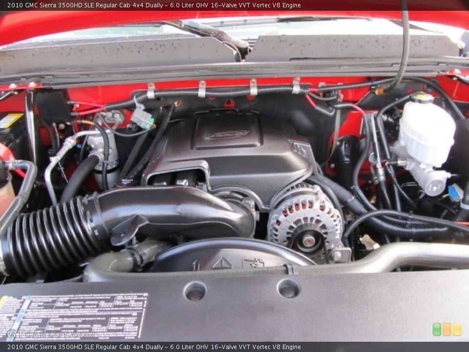 6.0 Liter OHV 16-Valve VVT Vortec V8 2010 GMC Sierra 3500HD Engine