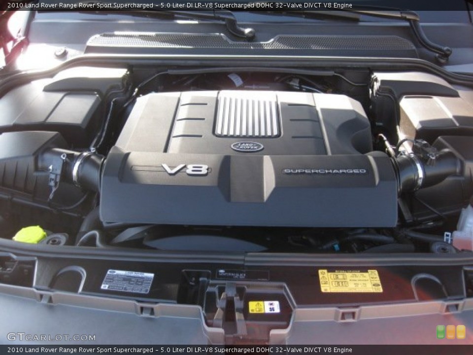 5.0 Liter DI LR-V8 Supercharged DOHC 32-Valve DIVCT V8 Engine for the 2010 Land Rover Range Rover Sport #50813772