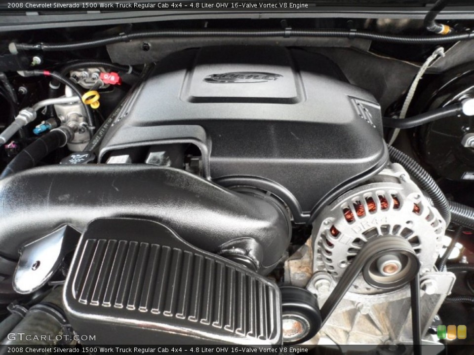 4.8 Liter OHV 16-Valve Vortec V8 Engine for the 2008 Chevrolet Silverado 1500 #50815935