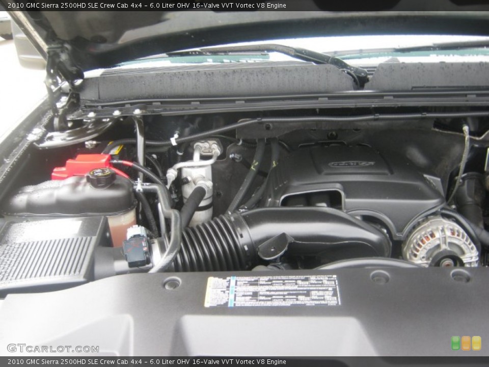 6.0 Liter OHV 16-Valve VVT Vortec V8 2010 GMC Sierra 2500HD Engine