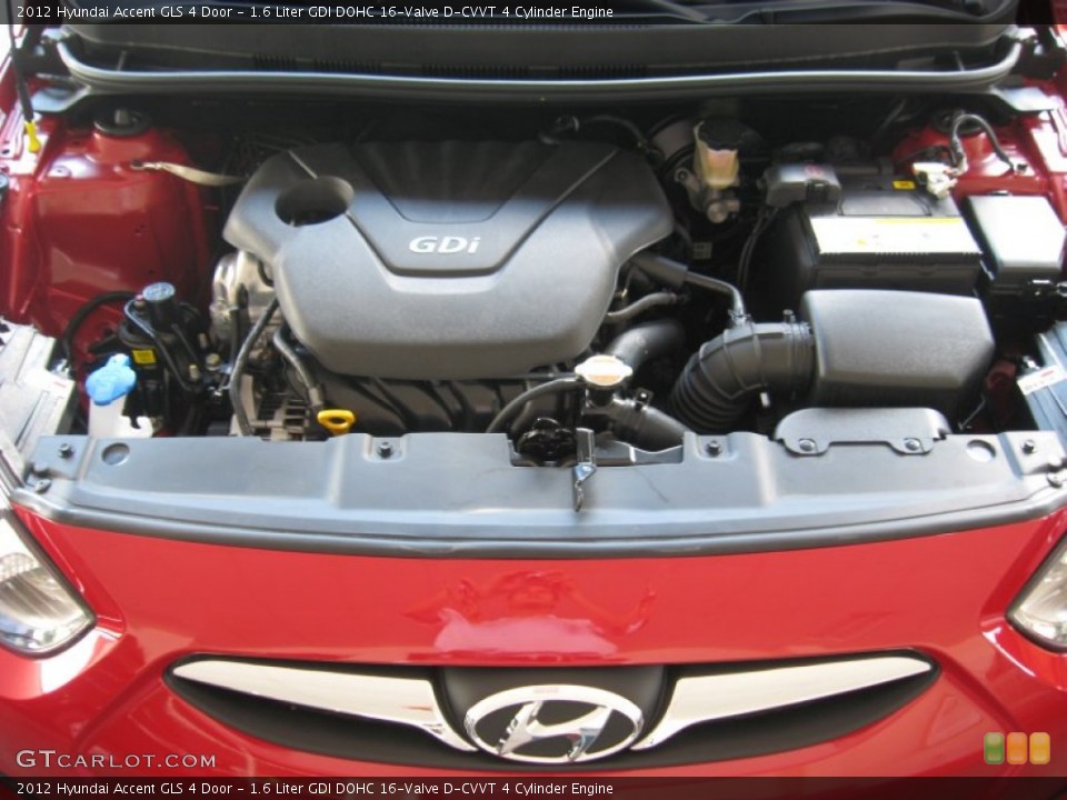 1.6 Liter GDI DOHC 16-Valve D-CVVT 4 Cylinder Engine for the 2012 Hyundai Accent #50841378