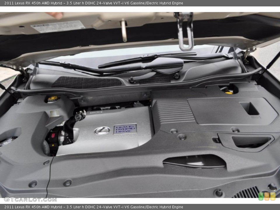 3.5 Liter h DOHC 24-Valve VVT-i V6 Gasoline/Electric Hybrid Engine for the 2011 Lexus RX #50887138