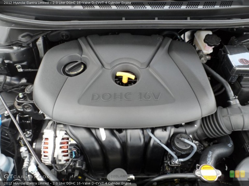 2.0 Liter DOHC 16-Valve D-CVVT 4 Cylinder Engine for the 2012 Hyundai Elantra #50910361