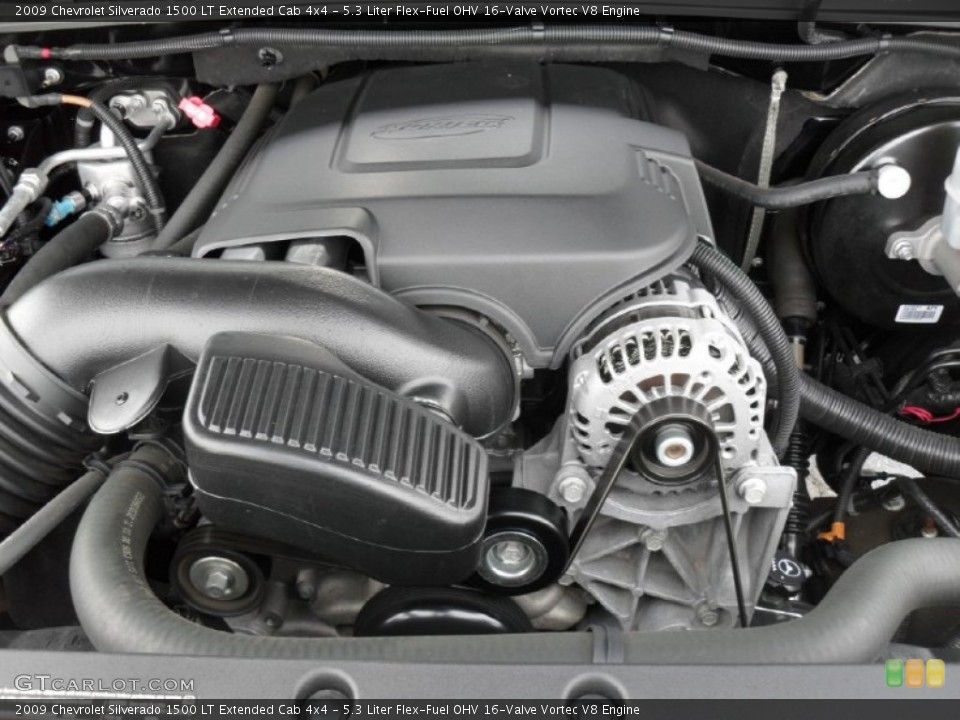 5.3 Liter Flex-Fuel OHV 16-Valve Vortec V8 Engine for the 2009 Chevrolet Silverado 1500 #50921523
