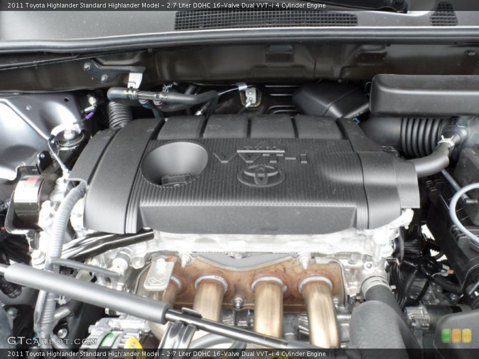 2.7 Liter DOHC 16-Valve Dual VVT-i 4 Cylinder Engine for the 2011 Toyota Highlander #50923722