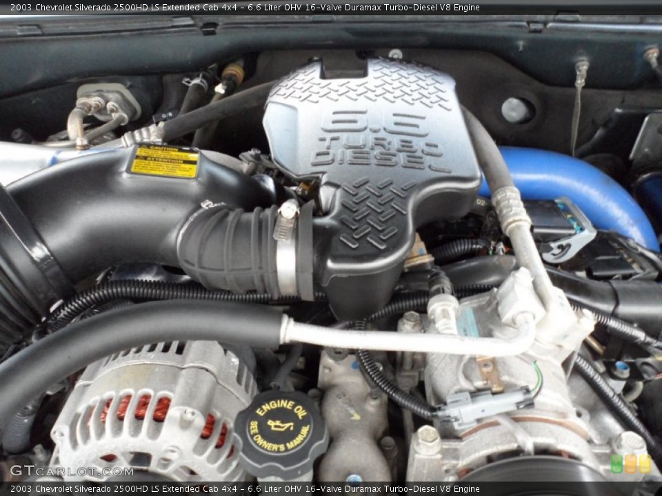 6.6 Liter OHV 16-Valve Duramax Turbo-Diesel V8 Engine for the 2003 Chevrolet Silverado 2500HD #50927313
