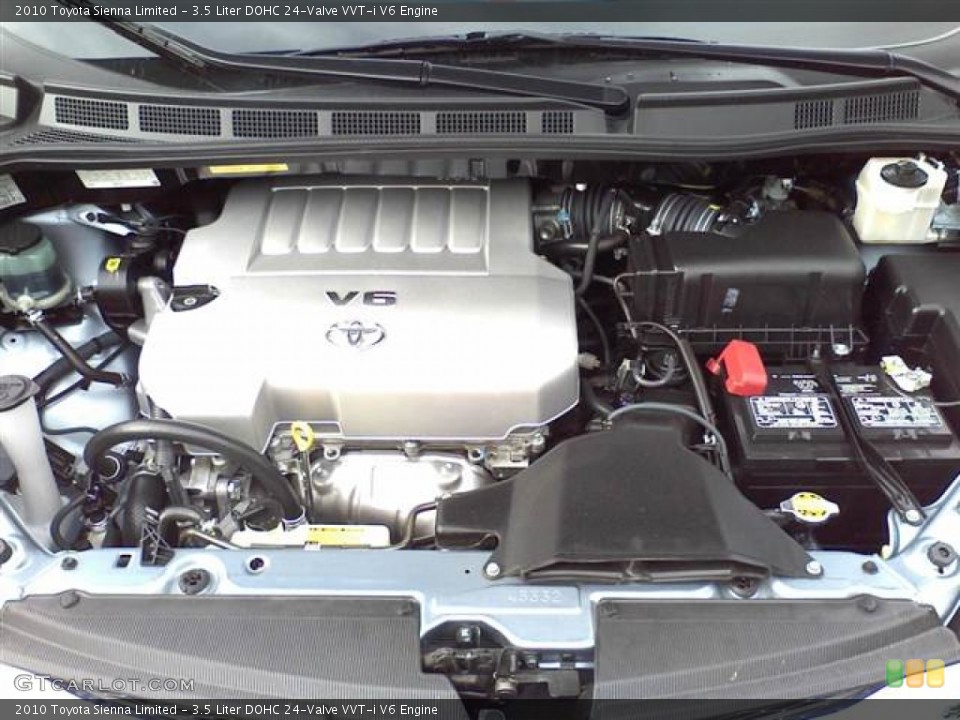 3.5 Liter DOHC 24-Valve VVT-i V6 Engine for the 2010 Toyota Sienna #50954889