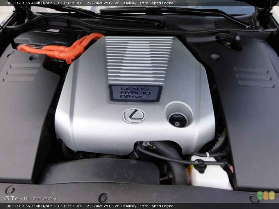 3.5 Liter h DOHC 24-Valve VVT-i V6 Gasoline/Electric Hybrid Engine for the 2008 Lexus GS #50985618