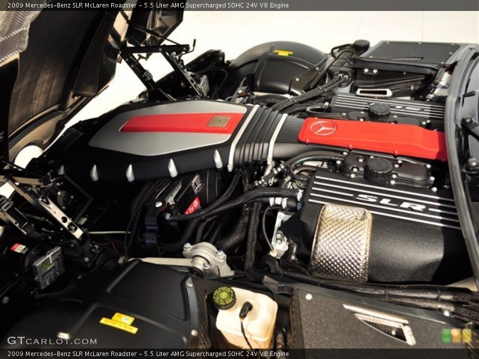 5.5 Liter AMG Supercharged SOHC 24V V8 2009 Mercedes-Benz SLR Engine