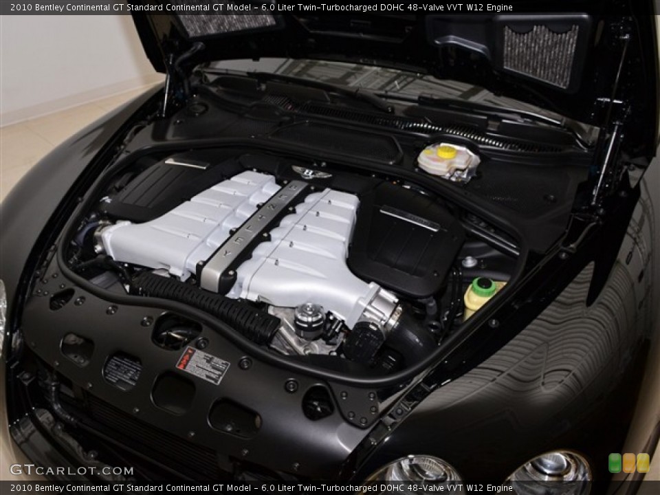 6.0 Liter Twin-Turbocharged DOHC 48-Valve VVT W12 2010 Bentley Continental GT Engine