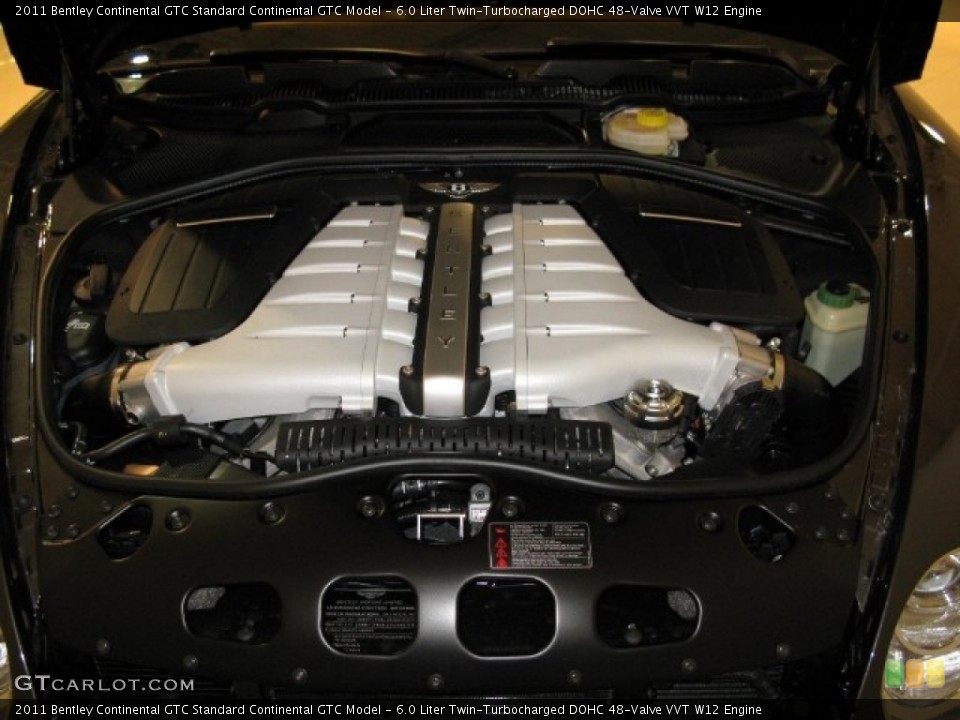 6.0 Liter Twin-Turbocharged DOHC 48-Valve VVT W12 2011 Bentley Continental GTC Engine