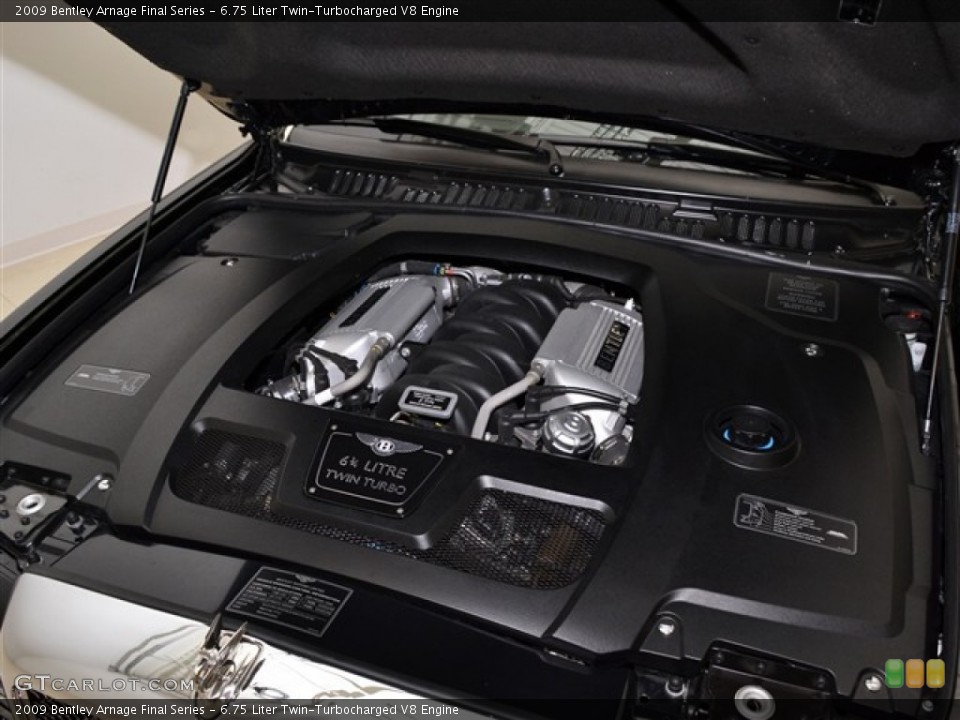 6.75 Liter Twin-Turbocharged V8 2009 Bentley Arnage Engine
