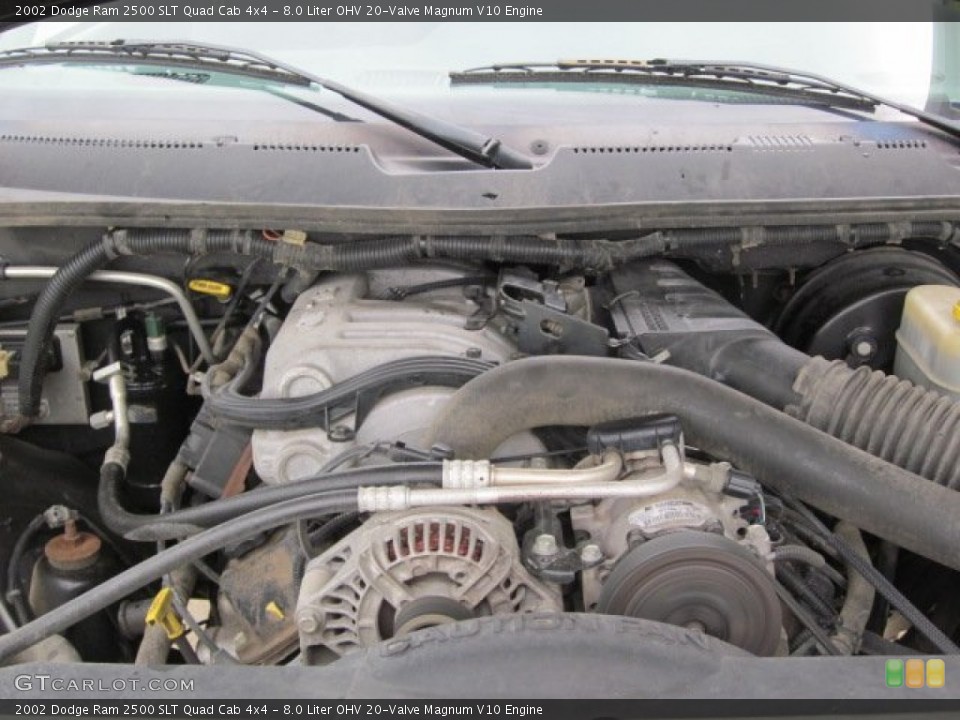 8.0 Liter OHV 20-Valve Magnum V10 2002 Dodge Ram 2500 Engine