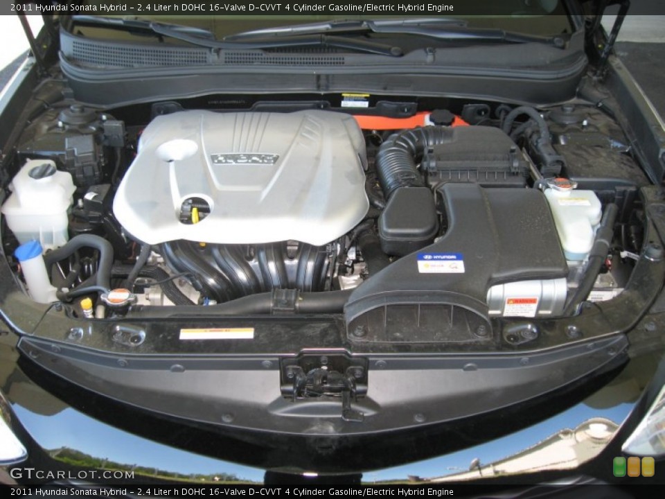 2.4 Liter h DOHC 16-Valve D-CVVT 4 Cylinder Gasoline/Electric Hybrid Engine for the 2011 Hyundai Sonata #51172746