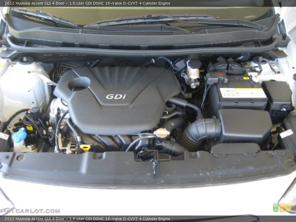 1.6 Liter GDI DOHC 16-Valve D-CVVT 4 Cylinder Engine for the 2012 Hyundai Accent #51175338