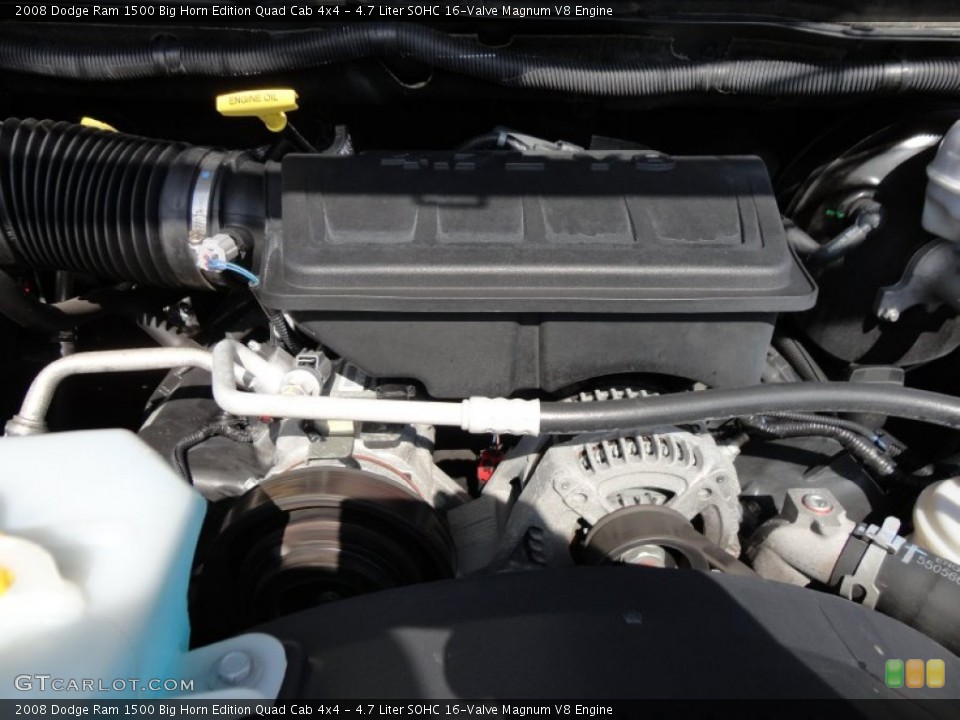 4.7 Liter SOHC 16-Valve Magnum V8 Engine for the 2008 Dodge Ram 1500 #51192424