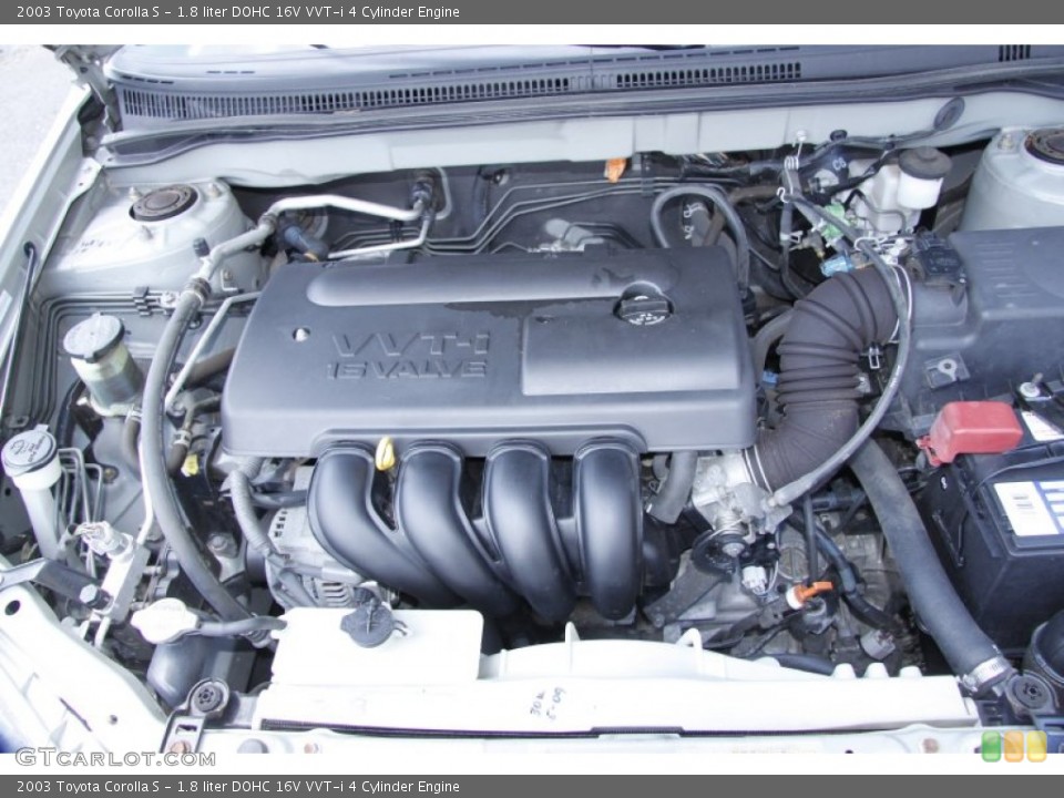 1.8 liter DOHC 16V VVT-i 4 Cylinder Engine for the 2003 Toyota Corolla #51196690