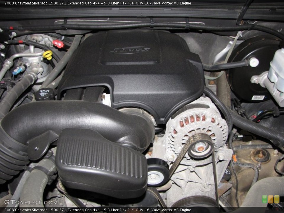 5.3 Liter Flex Fuel OHV 16-Valve Vortec V8 Engine for the 2008 Chevrolet Silverado 1500 #51218480