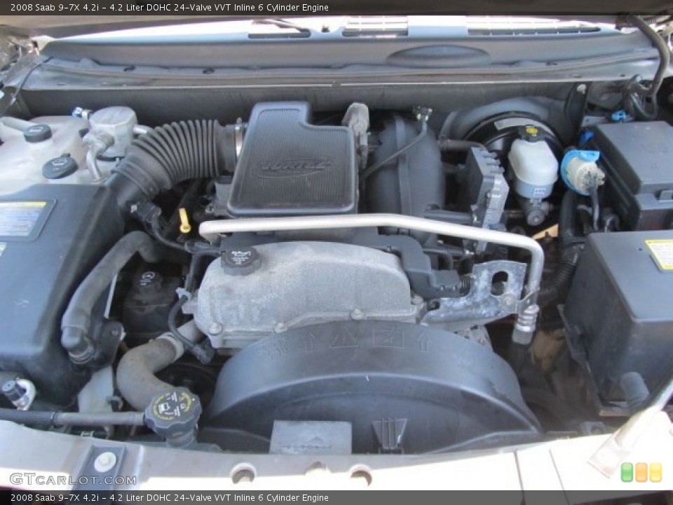 4.2 Liter DOHC 24-Valve VVT Inline 6 Cylinder 2008 Saab 9-7X Engine