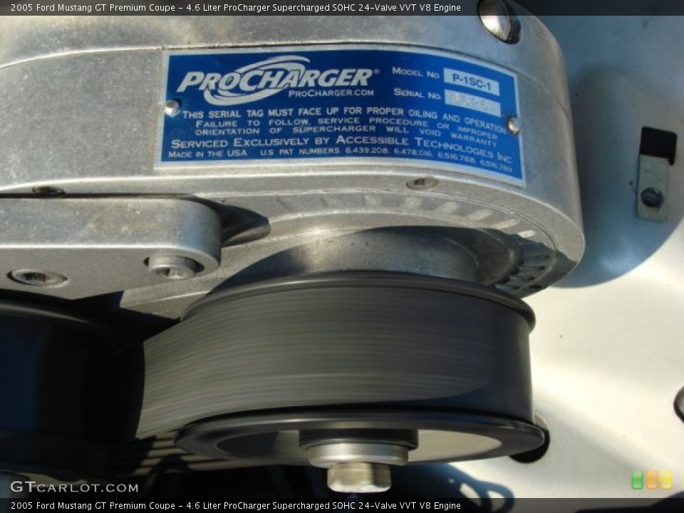 4.6 Liter ProCharger Supercharged SOHC 24-Valve VVT V8 Engine for the 2005 Ford Mustang #51263030