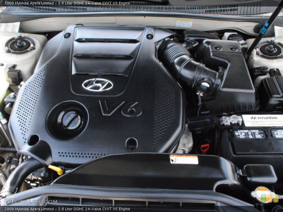 3.8 Liter DOHC 24-Valve CVVT V6 Engine for the 2009 Hyundai Azera #51274801