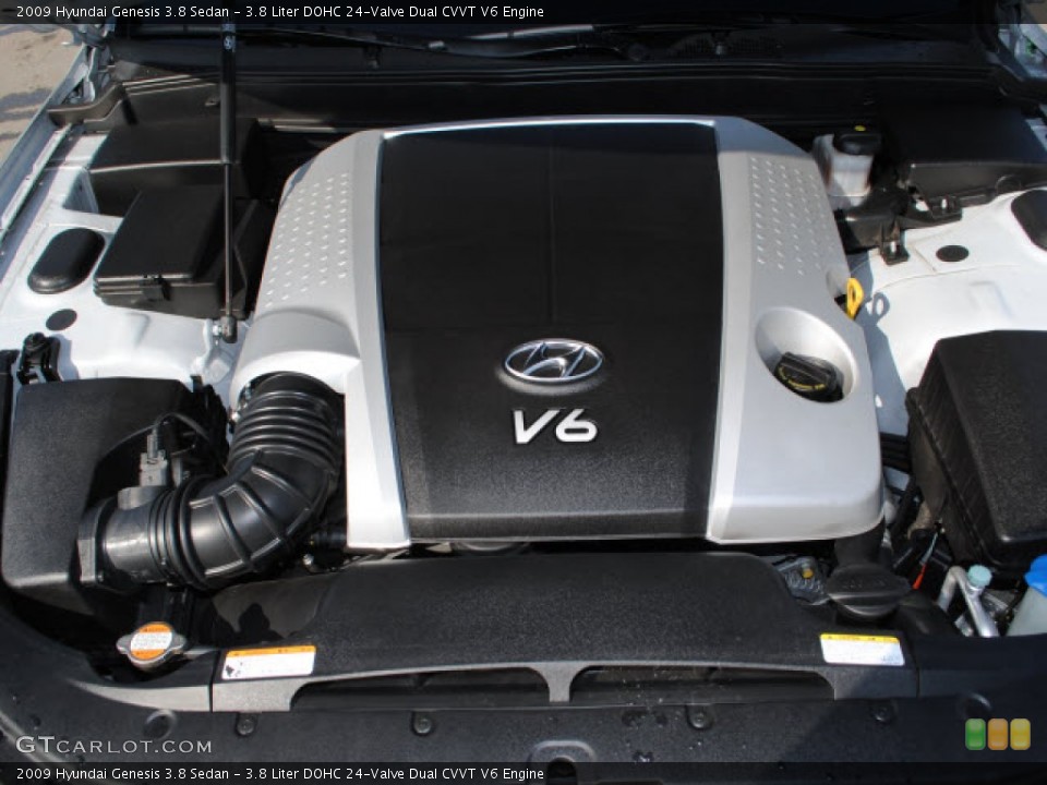 3.8 Liter DOHC 24-Valve Dual CVVT V6 Engine for the 2009 Hyundai Genesis #51277860