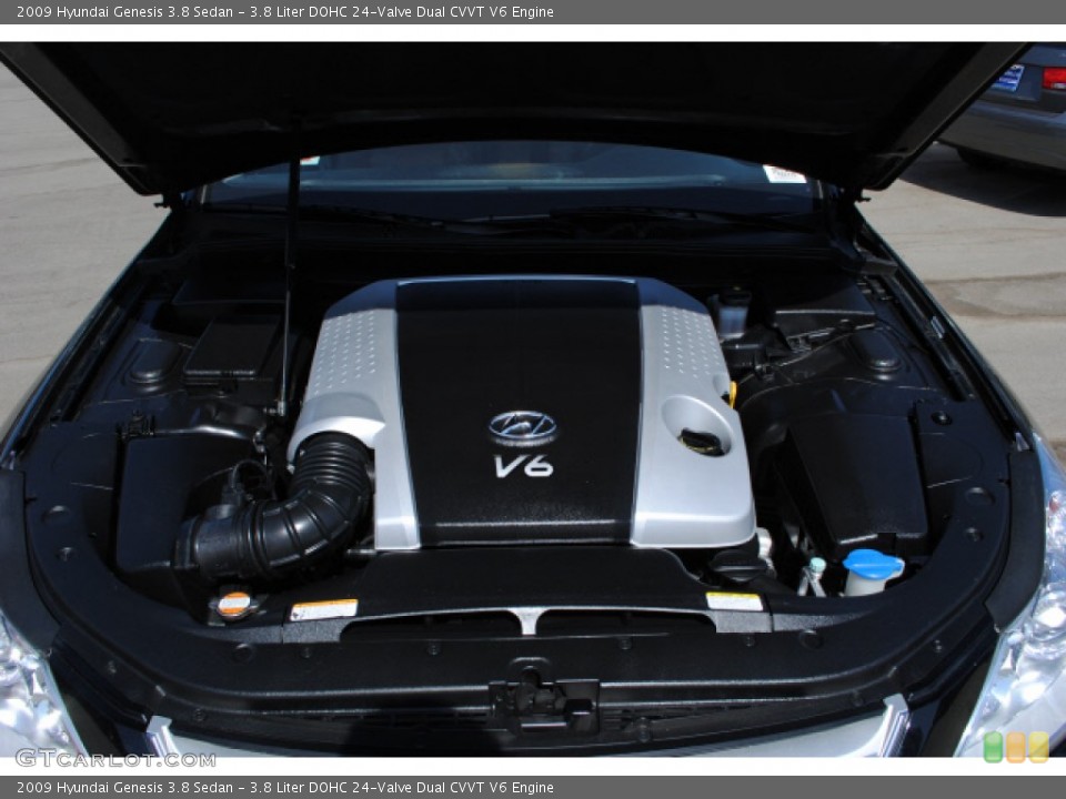 3.8 Liter DOHC 24-Valve Dual CVVT V6 Engine for the 2009 Hyundai Genesis #51279568