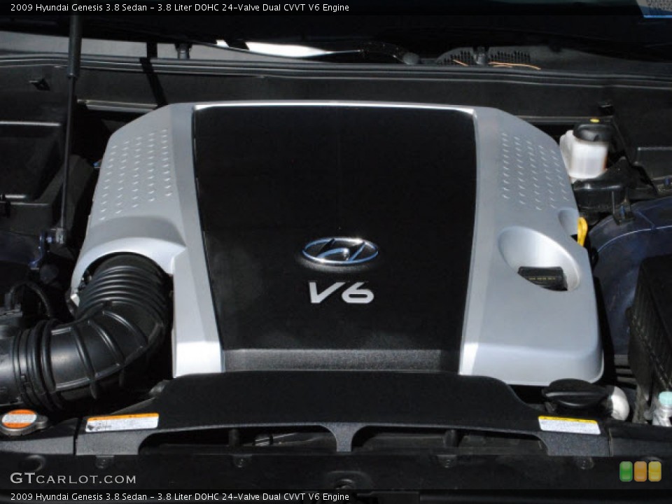 3.8 Liter DOHC 24-Valve Dual CVVT V6 Engine for the 2009 Hyundai Genesis #51280606