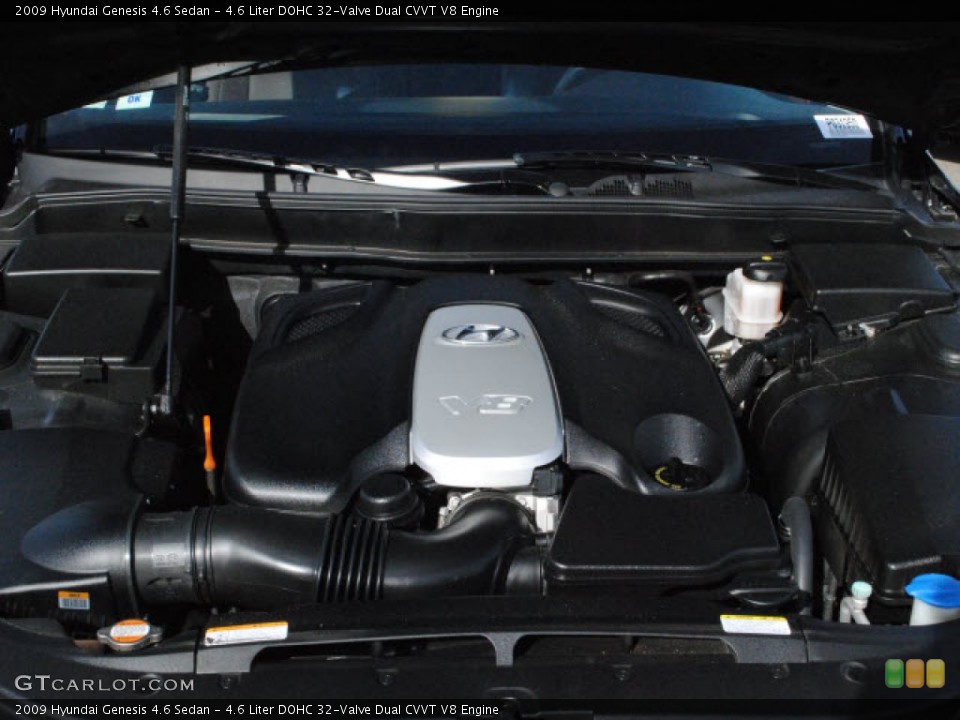 4.6 Liter DOHC 32-Valve Dual CVVT V8 Engine for the 2009 Hyundai Genesis #51281131