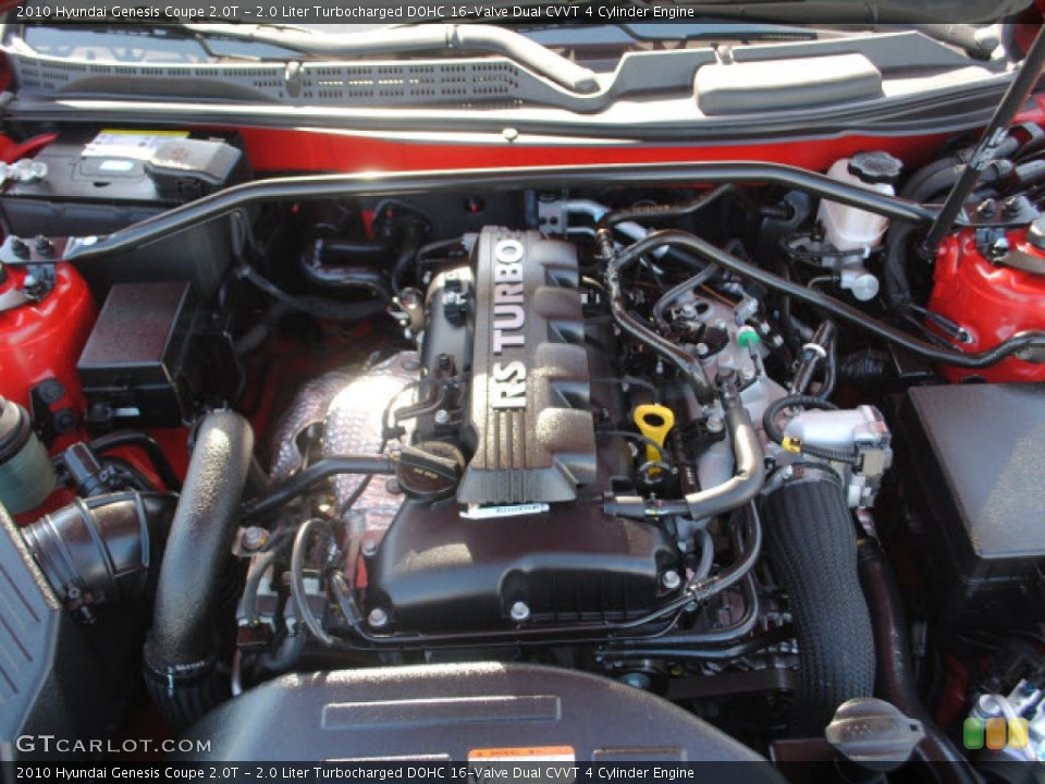 2.0 Liter Turbocharged DOHC 16-Valve Dual CVVT 4 Cylinder Engine for the 2010 Hyundai Genesis Coupe #51282277
