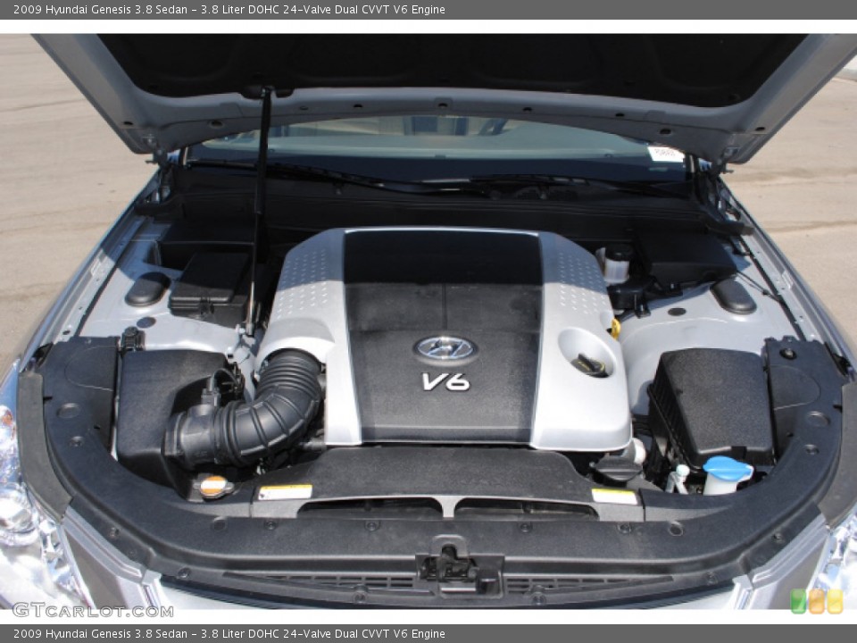 3.8 Liter DOHC 24-Valve Dual CVVT V6 Engine for the 2009 Hyundai Genesis #51282904
