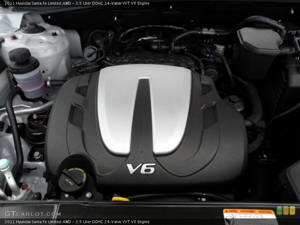3.5 Liter DOHC 24-Valve VVT V6 Engine for the 2011 Hyundai Santa Fe #51311113
