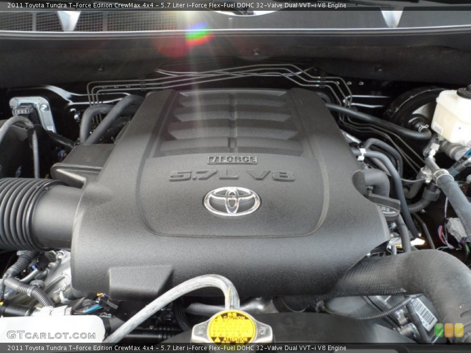 5.7 Liter i-Force Flex-Fuel DOHC 32-Valve Dual VVT-i V8 Engine for the 2011 Toyota Tundra #51322948