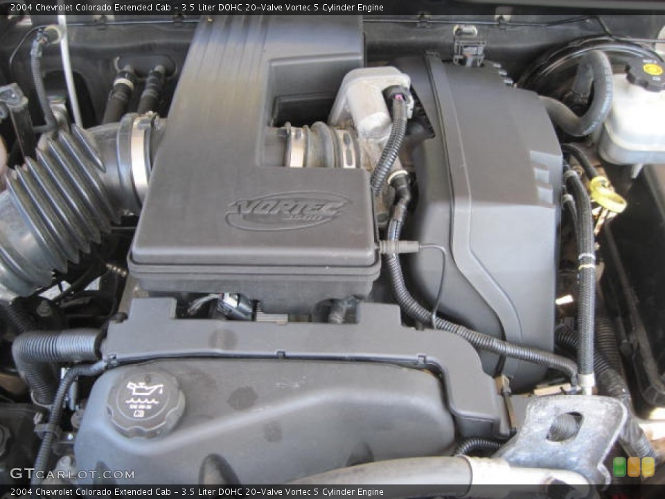 3.5 Liter DOHC 20-Valve Vortec 5 Cylinder 2004 Chevrolet Colorado Engine