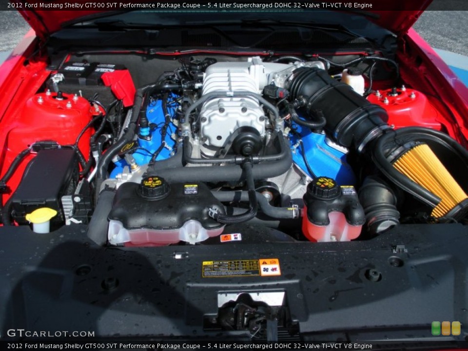 5.4 Liter Supercharged DOHC 32-Valve Ti-VCT V8 Engine for the 2012 Ford Mustang #51358535
