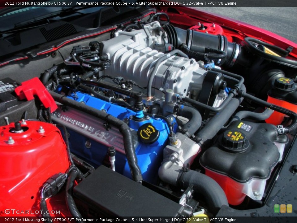 5.4 Liter Supercharged DOHC 32-Valve Ti-VCT V8 Engine for the 2012 Ford Mustang #51358550