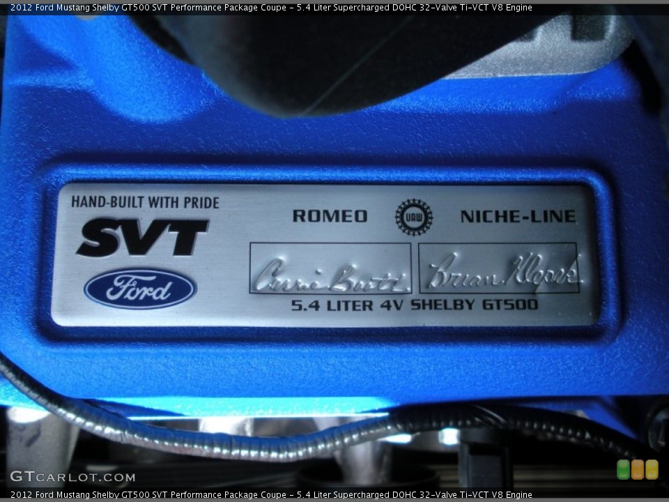 5.4 Liter Supercharged DOHC 32-Valve Ti-VCT V8 Engine for the 2012 Ford Mustang #51358604