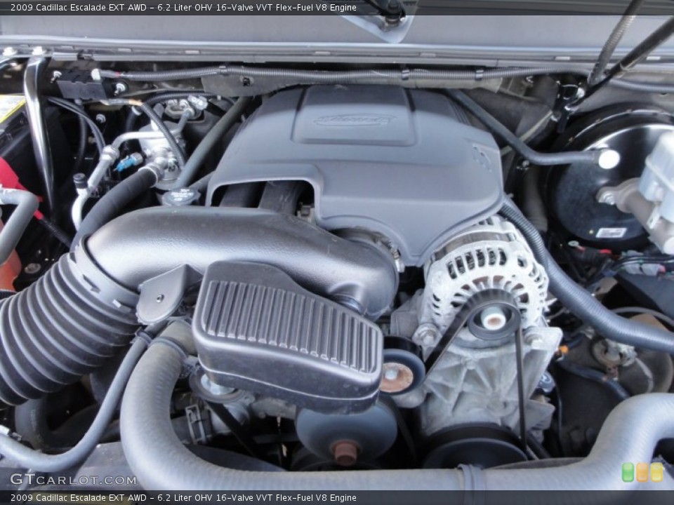 6.2 Liter OHV 16-Valve VVT Flex-Fuel V8 Engine for the 2009 Cadillac Escalade #51451314
