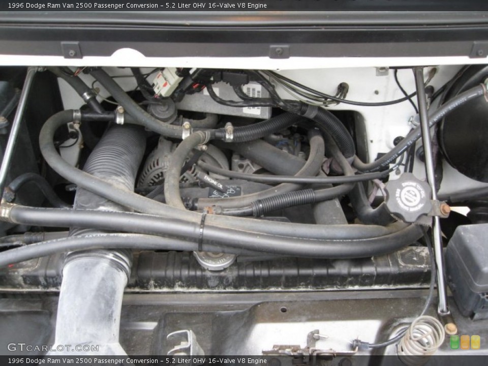 5.2 Liter OHV 16-Valve V8 1996 Dodge Ram Van Engine