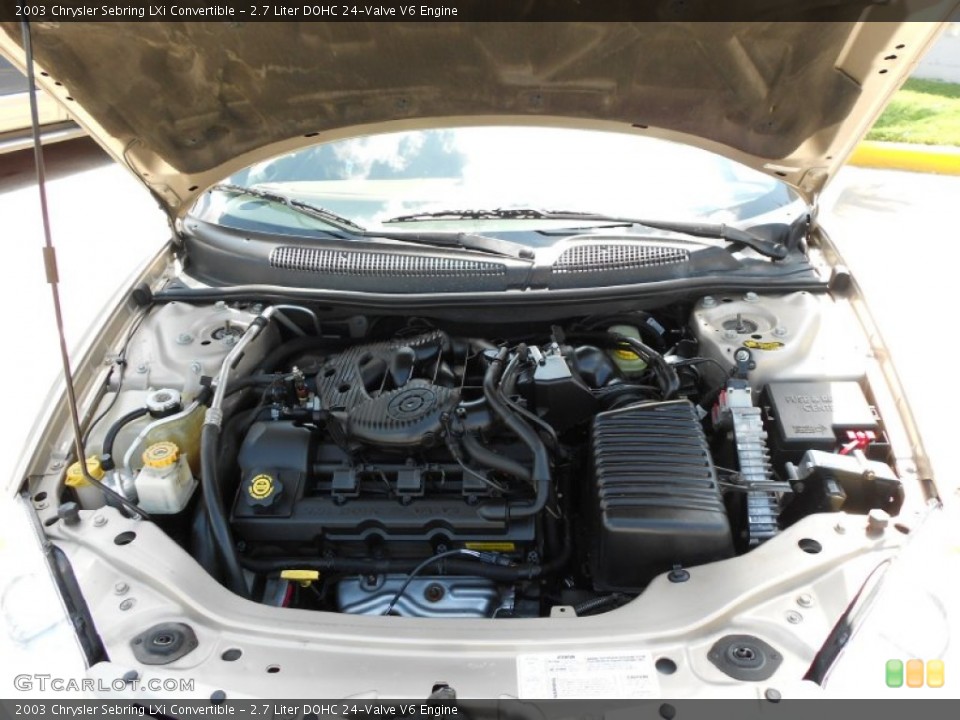 2.7 Liter DOHC 24-Valve V6 Engine for the 2003 Chrysler Sebring #51462591
