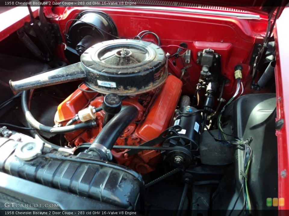 283 cid OHV 16-Valve V8 Engine for the 1958 Chevrolet Biscayne #51480703
