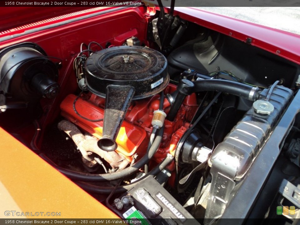 283 cid OHV 16-Valve V8 Engine for the 1958 Chevrolet Biscayne #51480721