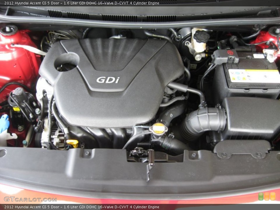 1.6 Liter GDI DOHC 16-Valve D-CVVT 4 Cylinder Engine for the 2012 Hyundai Accent #51495832