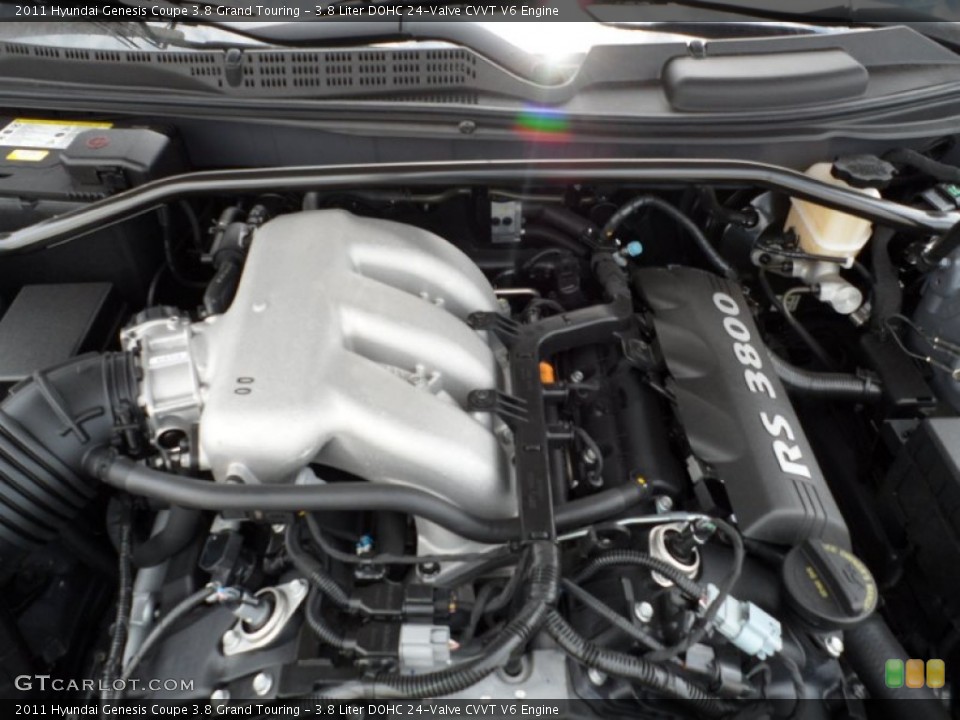3.8 Liter DOHC 24-Valve CVVT V6 Engine for the 2011 Hyundai Genesis Coupe #51508165