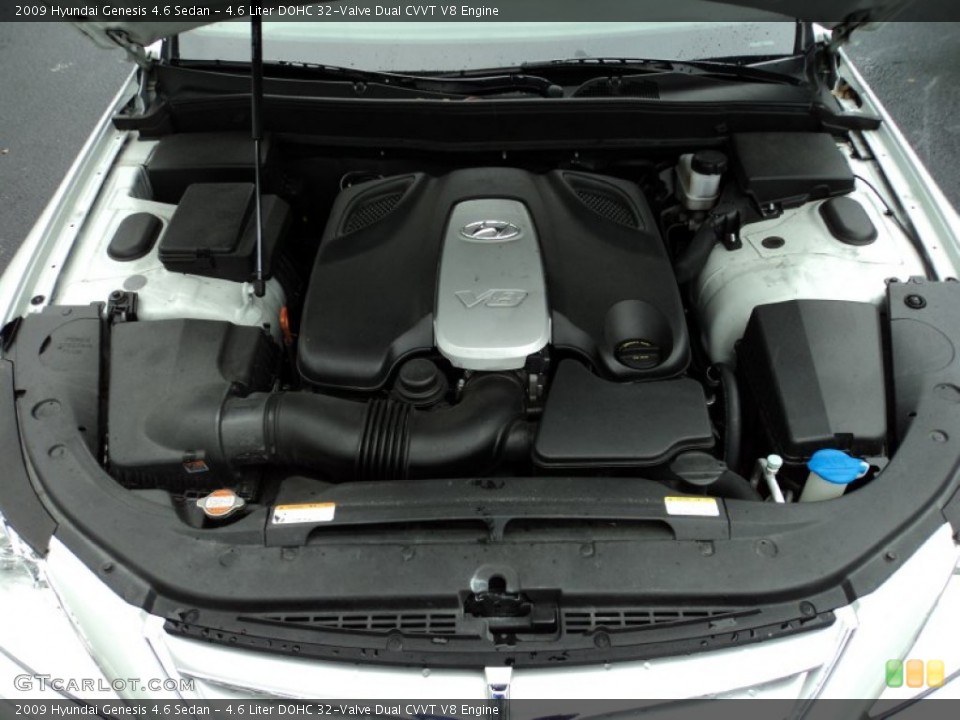 4.6 Liter DOHC 32-Valve Dual CVVT V8 Engine for the 2009 Hyundai Genesis #51527794