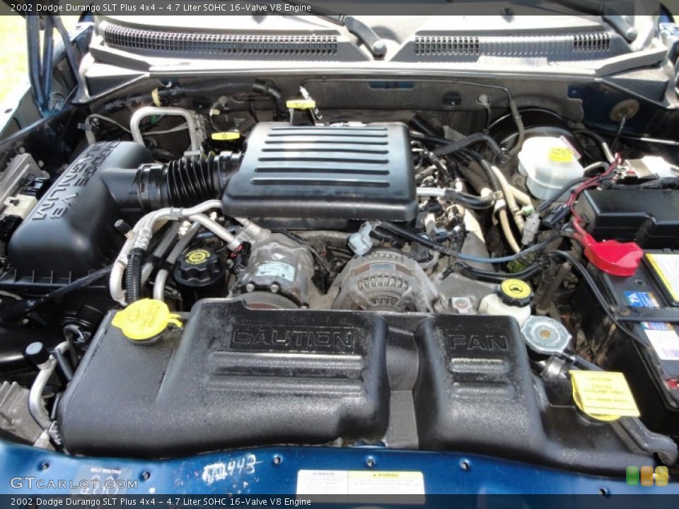 4.7 Liter SOHC 16-Valve V8 Engine for the 2002 Dodge Durango #51547794